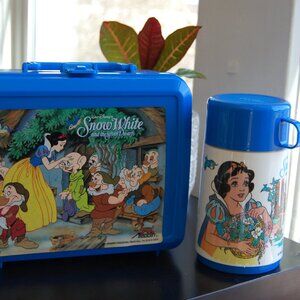 Vintage Disney Snow White & Seven Dwarfs Lunch Box w/ Thermos- Aladdin 1994